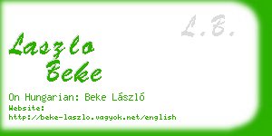 laszlo beke business card